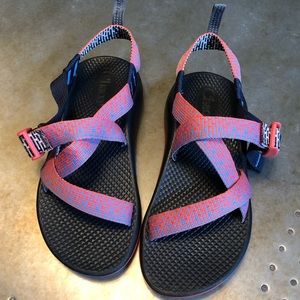 Chaco’s!!  Coral and blue size 3 girls Chaco’s